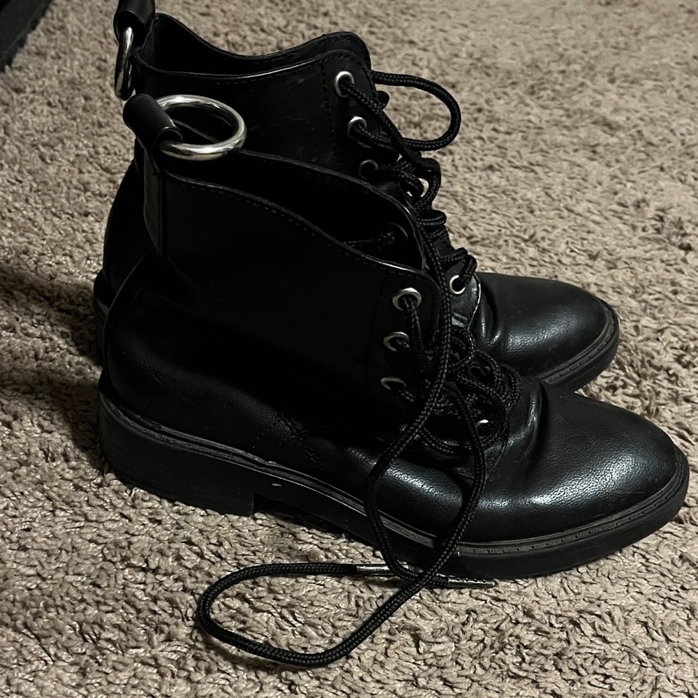 Therapy Black Ankle Boots - Picture 3 of 5